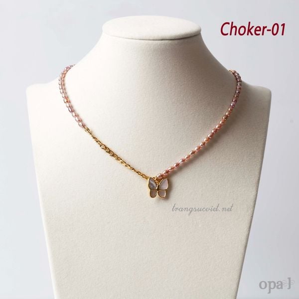  Choker ngọc trai hạt gạo nhí - trẻ trung và sành điệu 
