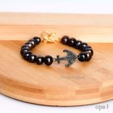  Vòng tay ngọc trai nâu đỏ- vẻ đẹp của sự nam tính 