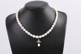  Vòng cổ Ngọc Trai Choker khoá Bạc thương hiệu Opal 