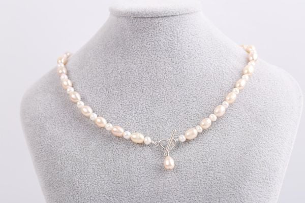  Vòng cổ Ngọc Trai Choker khoá Bạc thương hiệu Opal 