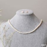  Vòng cổ ngọc trai choker hạt nhí 