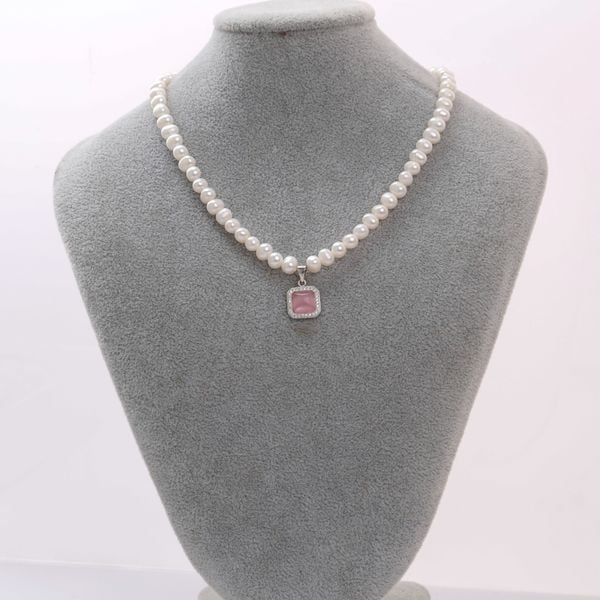  Vòng cổ Choker Ngọc Trai thời thượng Opal 
