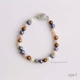  Chuỗi vòng cổ ngọc trai nhiều sắc màu kết hợp ngọc trai thô cá tính 