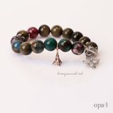  Vòng tay đá tự nhiên kết hợp charm bạc 