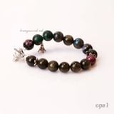  Vòng tay đá tự nhiên kết hợp charm bạc 