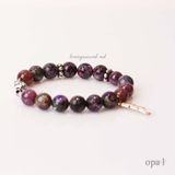  Vòng tay đá tự nhiên kết hợp charm bạc chiếc lá 