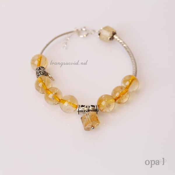  Vòng tay đá Citrine (Thạch anh vàng) trẻ trung 