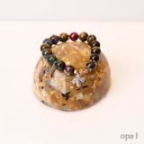  Vòng tay đá tự nhiên kết hợp charm bạc 