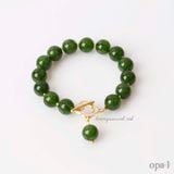  Vòng tay đá mã não xanh lục 