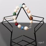  Vòng tay ngọc trai thô kết hợp đá tự nhiên 