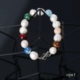  Vòng tay ngọc trai thô kết hợp đá tự nhiên 