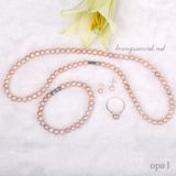  Bộ ngọc trai ánh tím, hạt tròn, nữ tính thanh lịch 