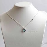  Dây chuyền bạc chất liệu đá CZ phong cách trẻ trung ấn tượng thương hiệu Opal. Tặng dây da phong cách. 