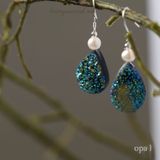  Hoa tai và dây chuyền đá tự nhiên handmade thương hiệu Opal 