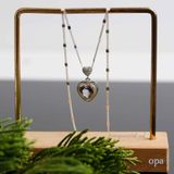  Dây chuyền bạc chất liệu đá CZ phong cách trẻ trung ấn tượng thương hiệu Opal. Tặng dây da phong cách. 