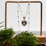  Dây chuyền bạc chất liệu đá CZ phong cách trẻ trung ấn tượng thương hiệu Opal. Tặng dây da phong cách. 