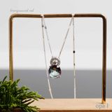  Dây chuyền bạc chất liệu đá CZ phong cách trẻ trung ấn tượng thương hiệu Opal. Tặng dây da phong cách. 