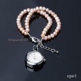  Vòng tay ngọc trai nhí mặt đồng hồ 