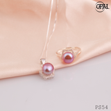  PS54-Bộ trang sức bạc đính ngọc trai OPAL 