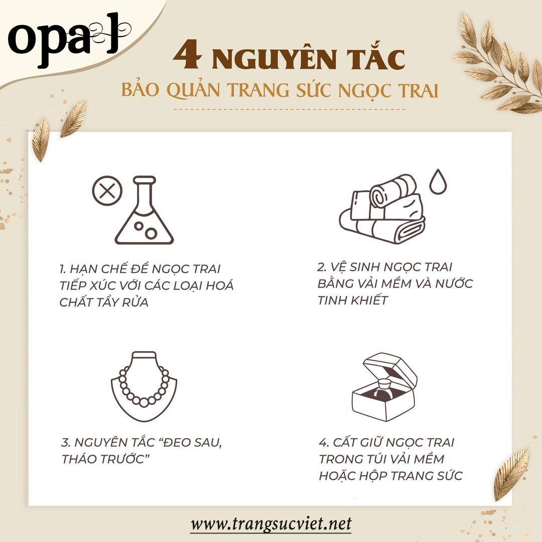  Vòng tay Ngọc trai nâu thiết kế trẻ trung thương hiệu Opal 