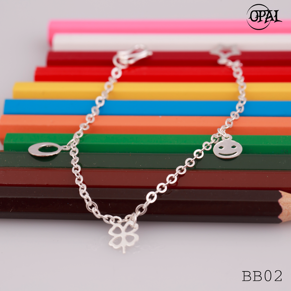  BB02 - Lắc tay bạc cho bé Opal 