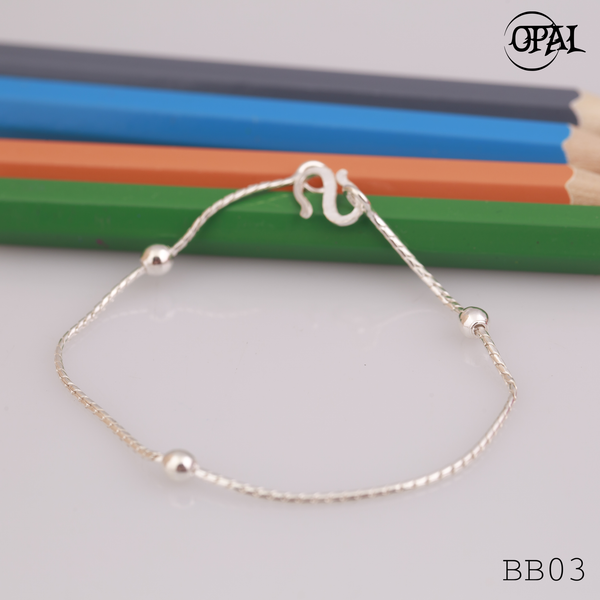  BB03 - Lắc tay bạc cho bé Opal 