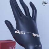  C18 - Lắc tay bạc đính Ngọc Trai OPAL 