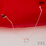  C21- Lắc tay bạc đính Ngọc Trai OPAL 