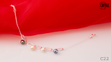  C22- Lắc tay bạc đính Ngọc Trai OPAL 