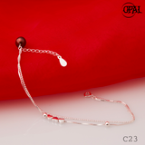  C23- Lắc tay bạc đính Ngọc Trai OPAL 