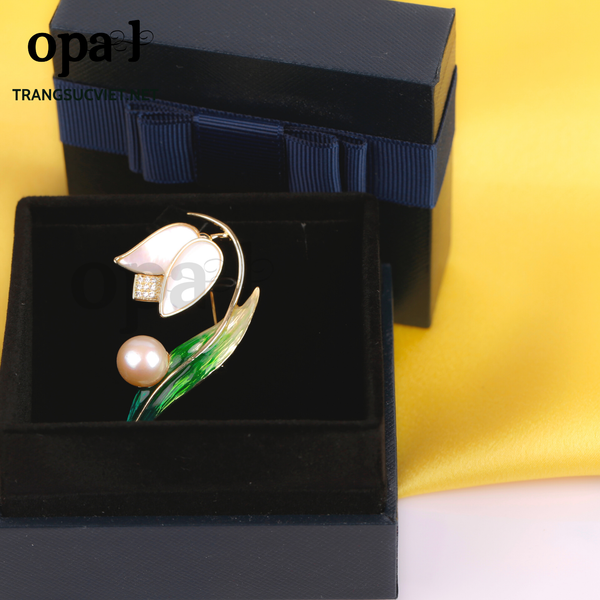  Cài áo Hoa sen thương hiệu OPAL 