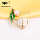  Cài áo Hoa sen thương hiệu OPAL 