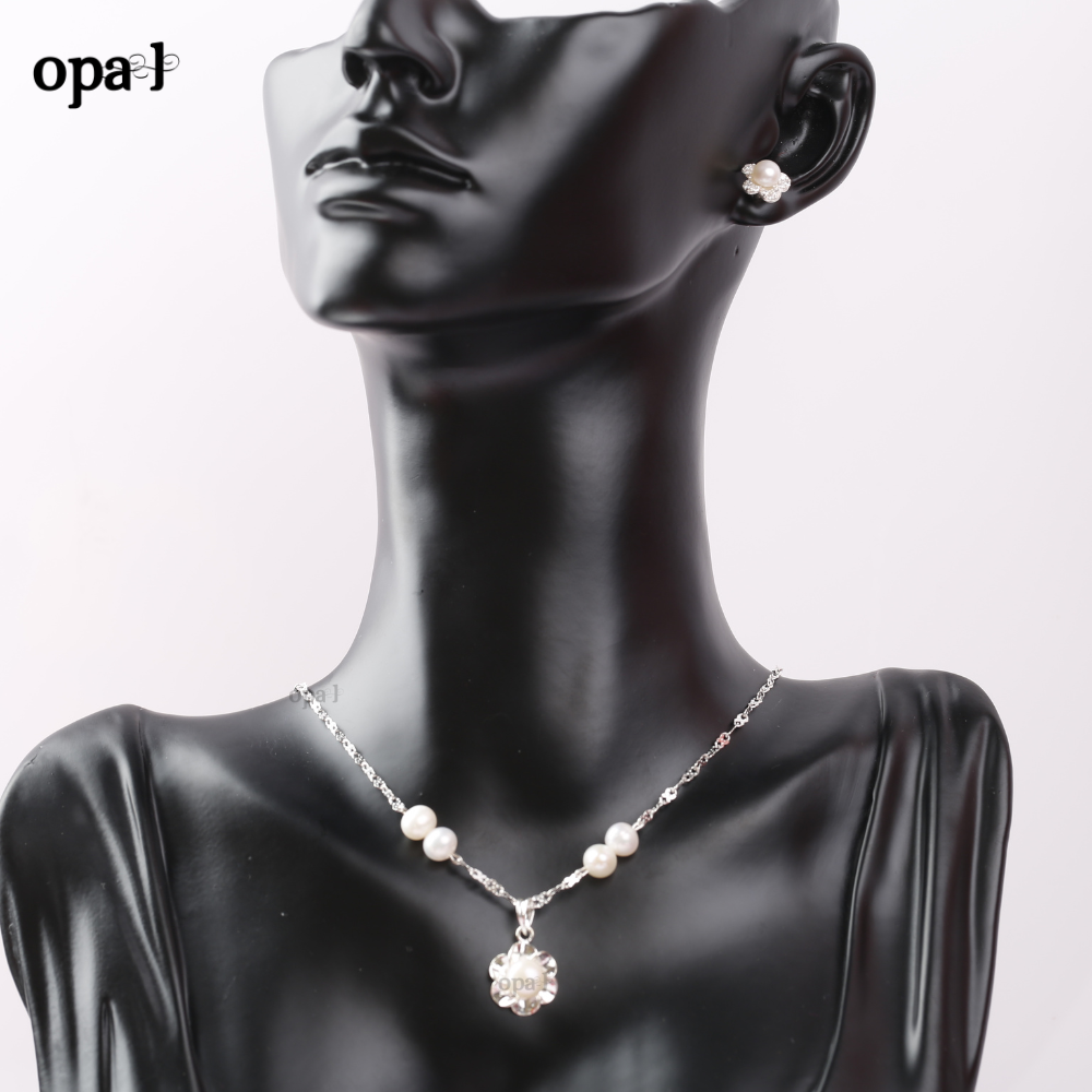  Bộ dây chuyền và hoa tai ngọc trai thương hiệu Opal HT2 