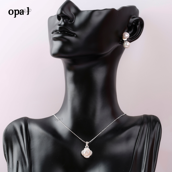  Bộ dây chuyền và hoa tai ngọc trai thương hiệu Opal HT2 