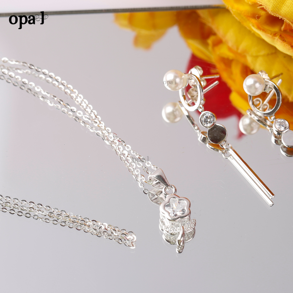  Bộ dây chuyền và hoa tai ngọc trai thương hiệu Opal HT2 