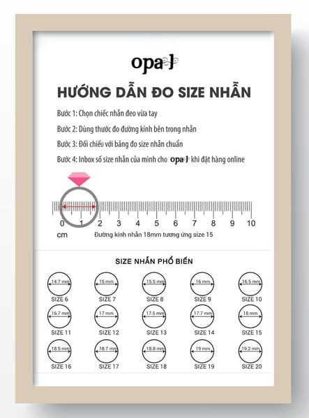  Nhẫn Bạc đính đá Ross thương hiệu Opal 