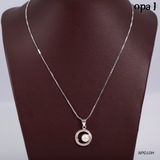  NP010H -Dây chuyền bạc kèm mặt ngọc trai OPAL 