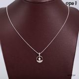  NP011H -Dây chuyền bạc kèm mặt ngọc trai OPAL 