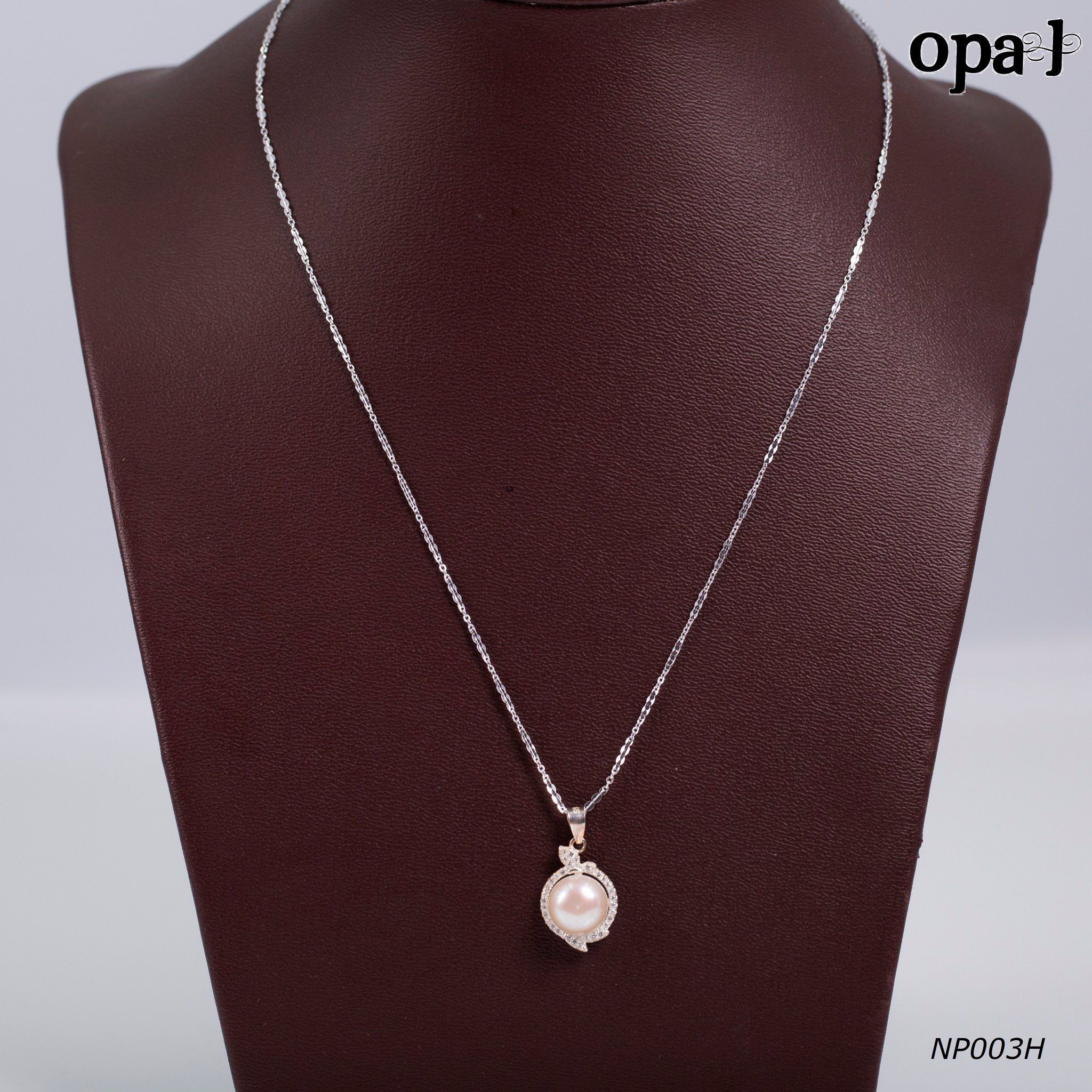  NP003H - Dây chuyền bạc kèm mặt ngọc trai OPAL 
