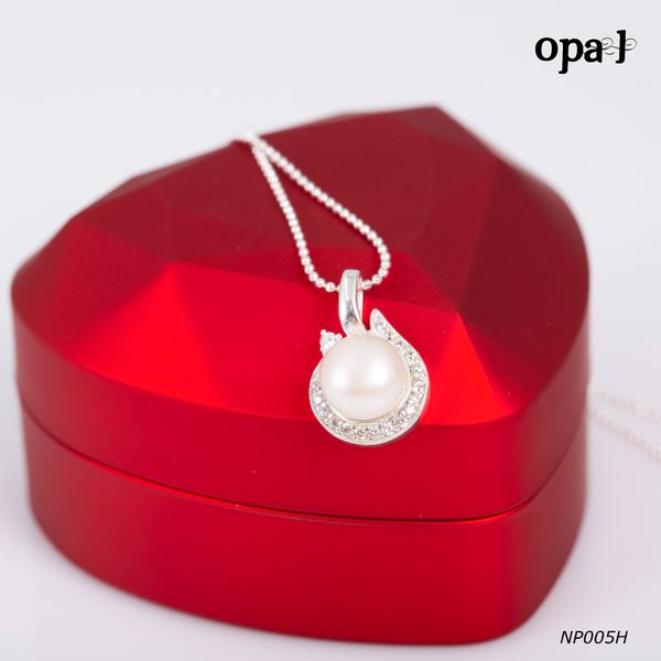  NP005H -Dây chuyền bạc kèm mặt ngọc trai OPAL 