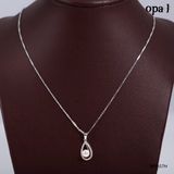  NP007H -Dây chuyền bạc kèm mặt ngọc trai OPAL 