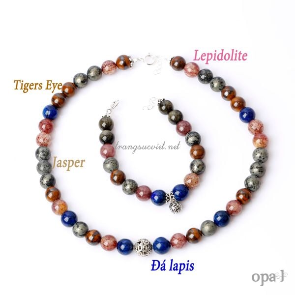  Vòng cổ và vòng tay đá handmade, các loại đá thiên nhiên 