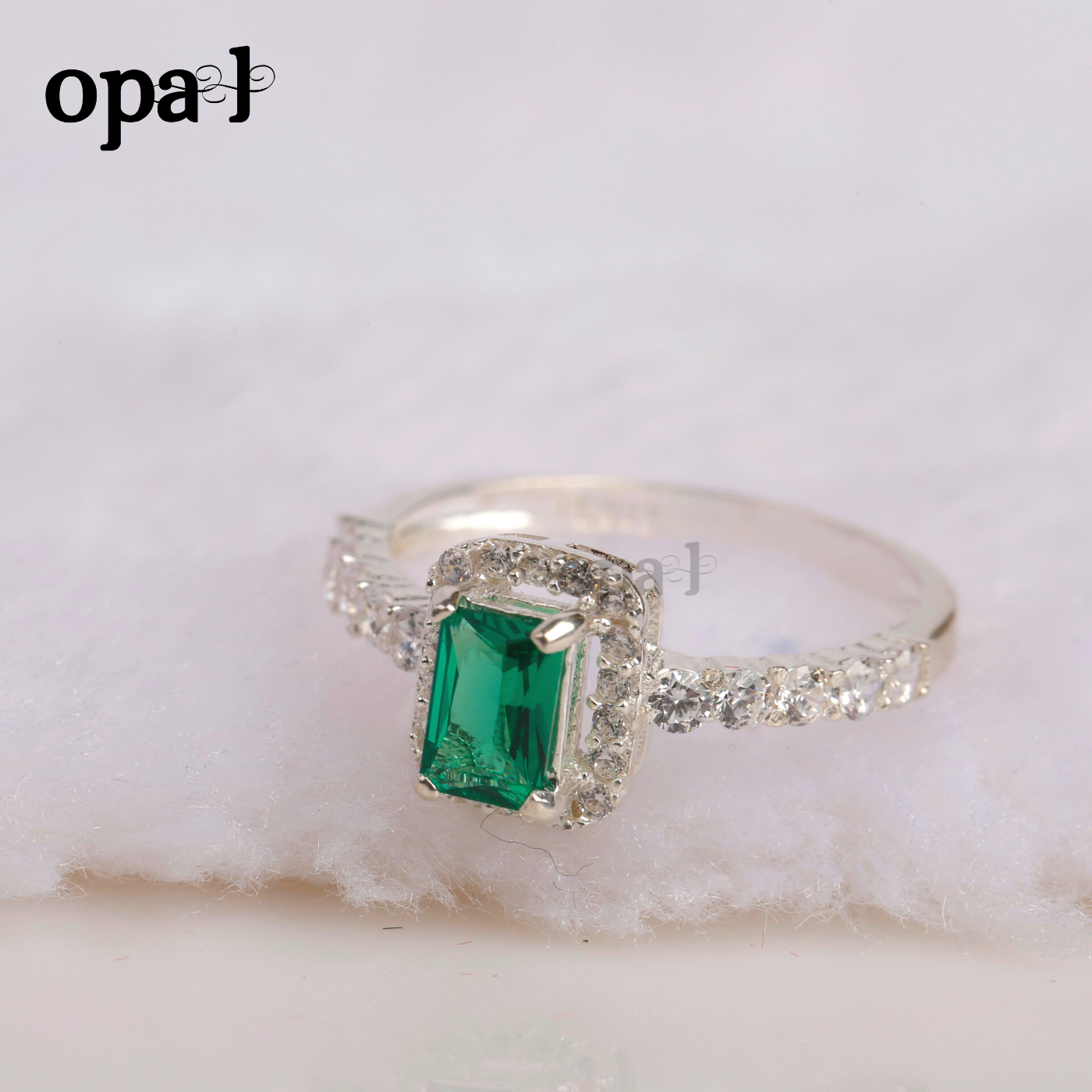  Nhẫn bạc nữ đính đá Ross thương hiệu Opal 