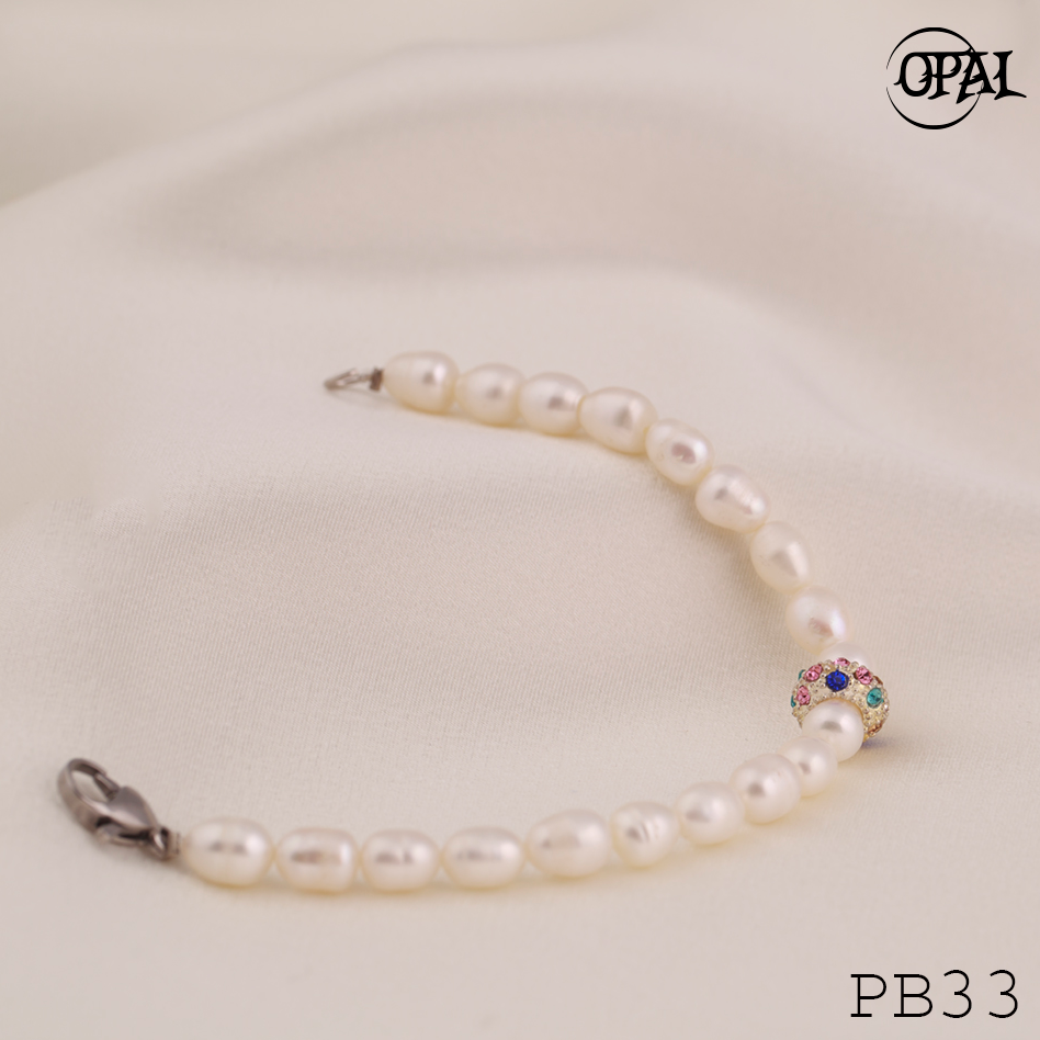  PB33 - Chuỗi vòng tay ngọc trai OPAL 