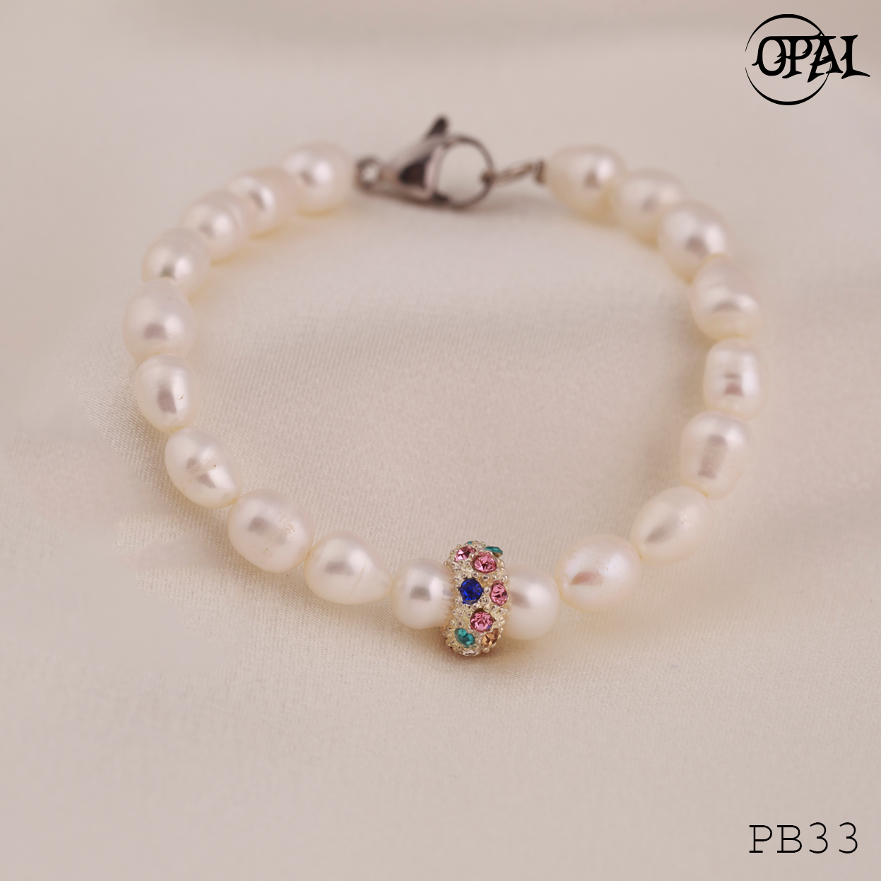  PB33 - Chuỗi vòng tay ngọc trai OPAL 