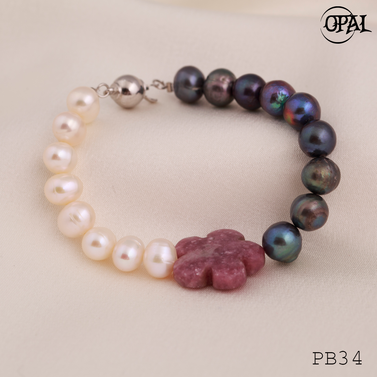  PB34 - Chuỗi vòng tay ngọc trai OPAL 