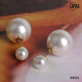  PE05 - Hoa tai bạc đính ngọc trai OPAL 