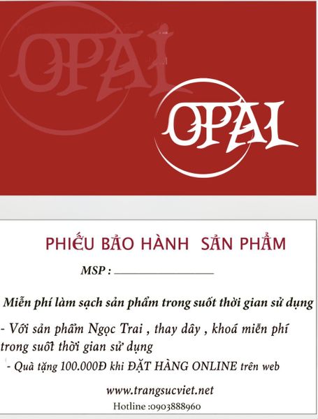  N54 - Lắc tay Bạc đính Ngọc trai thương hiệu Opal 