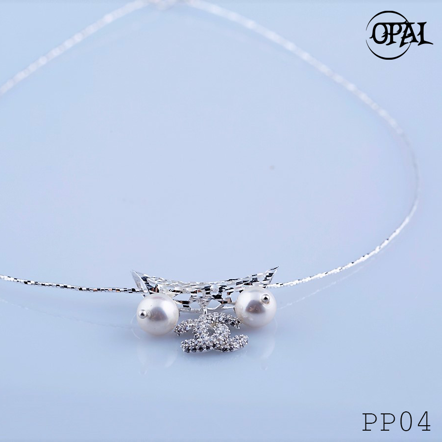  PP04 - Dây chuyền liền mặt đính ngọc trai OPAL 