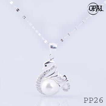  PP26- Dây chuyền bạc kèm mặt Ngọc Trai OPAL 
